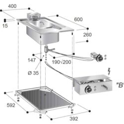 Vestavná elektrická fritéza CSEL 1X10L