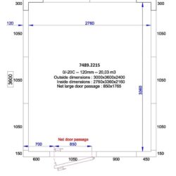 Mrazící box CS 3x3,6m 20m3 PRO LINE