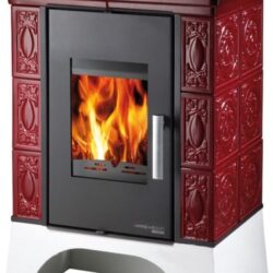 Kachlová kamna EMPOLI AL II s výměníkem, smyčka bordeaux