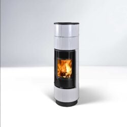 Krbová kamna DELIA EXTRA černá - keramika bílá