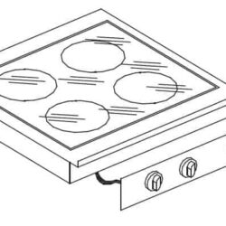 Vestavný vařič CS CERAMIX 4 zóny