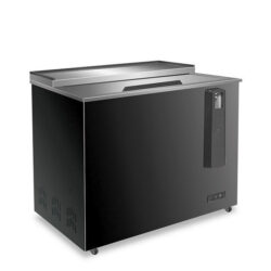 Lednice se statickou jímkou ​​s dvojitými posuvnými dveřmi