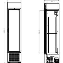 Chladnička prosklená CS7464A 232L černá