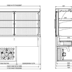Vestavná chladící pultová vitrína CS  4/1