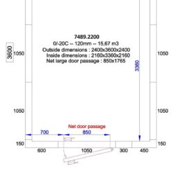 Mrazící box CS 2,4x3,6 m - 15,6m3 Pro line