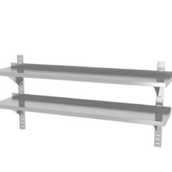 Police závěsná výškově nastavitelná, dvoupatrová, 2-konzole, HENDI