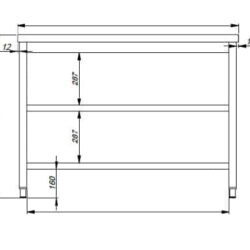 CS600 Pracovní stůl 2 police 2700
