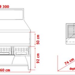 Kombinovaný gril na dřevěné uhlí PEVA Combi BG 160