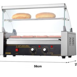 Opékač párků - roller 5 válců nerez