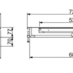 Vestavná vyhřívaná keramická deska CS 3/1 - BÍLÁ