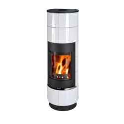 Krbová kamna DELIA černá - keramik slonová kost