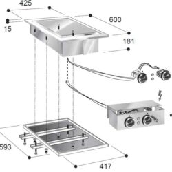 Vestavná smažící pánev CSEL 400V
