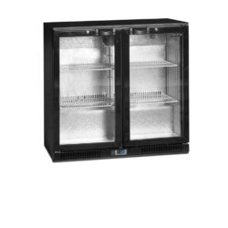 Minibar prosklené křídlové dveře, černá TEFCOLD DB 201 H