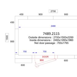 Mrazící box CS 2700x1500x2200 - 120 MM