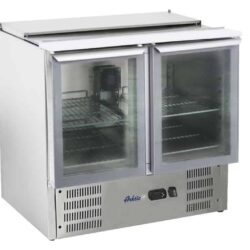 Dvoudveřový prosklený chladicí stůl s odklápěcím víkem, Arktic, 247L