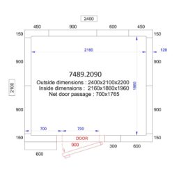Mrazící box CS 2400x2100x2200 - 120 MM