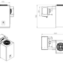 Chladící nástěnná jednotka CS 7489A  4,1-6,5 M3