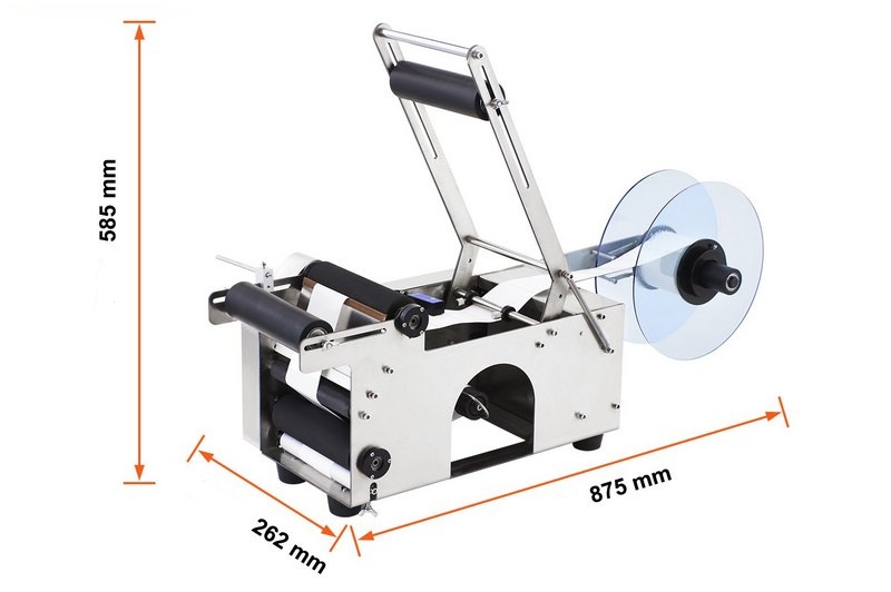 Poloautomatický stroj na etiketovanie okrúhlych fliaš, 50ks/min, 12-90mm – Obrázok 11