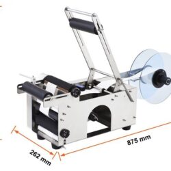 Poloautomatický stroj na etiketování kulatých lahví, 50ks/min, 12-90mm