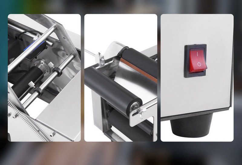 Poloautomatický stroj na etiketovanie okrúhlych fliaš, 50ks/min, 12-90mm – Obrázok 13