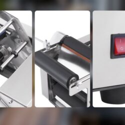 Poloautomatický stroj na etiketování kulatých lahví, 50ks/min, 12-90mm