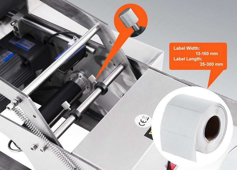 Poloautomatický stroj na etiketovanie okrúhlych fliaš, 50ks/min, 12-90mm – Obrázok 12