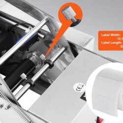 Poloautomatický stroj na etiketování kulatých lahví, 50ks/min, 12-90mm