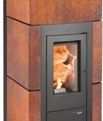 Peletová kamna HSP 6 RUEDA C PGI, kachle zrzavá patina vč. WLAN