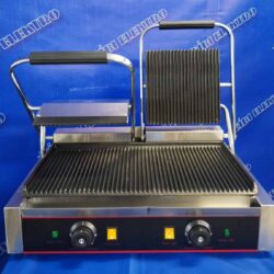 Dvojitý zapékací kontaktní gastro gril 3600W  vroubkovaný