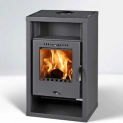 Hörby černá - 7kW, šamotová vyzdívka, dvouplášťová