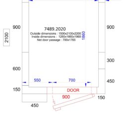 Mrazící box CS 1500x2100x2200 - 120 MM