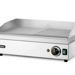 Elektrická grilovací deska Kitchen Line, 1/2 drážkovaná HENDI