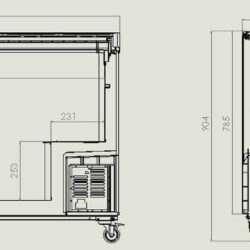 Pultová mraznička prosklená CS  461L