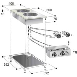 Vestavný elektrický vařič CSEL 2