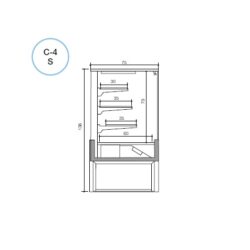Obslužná cukrářská vitrína Zoin Kristall C4 100