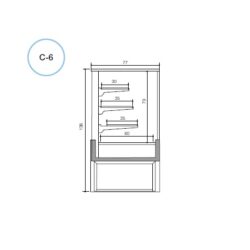 Obslužná cukrářská vitrína Zoin Kristall C4 100