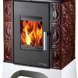Kachlová kamna EMPOLI AL II s výměníkem, smyčka hnědá