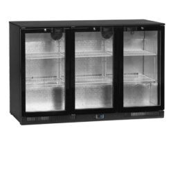 Minibar prosklené křídlové dveře, černá TEFCOLD DB 301 H-3