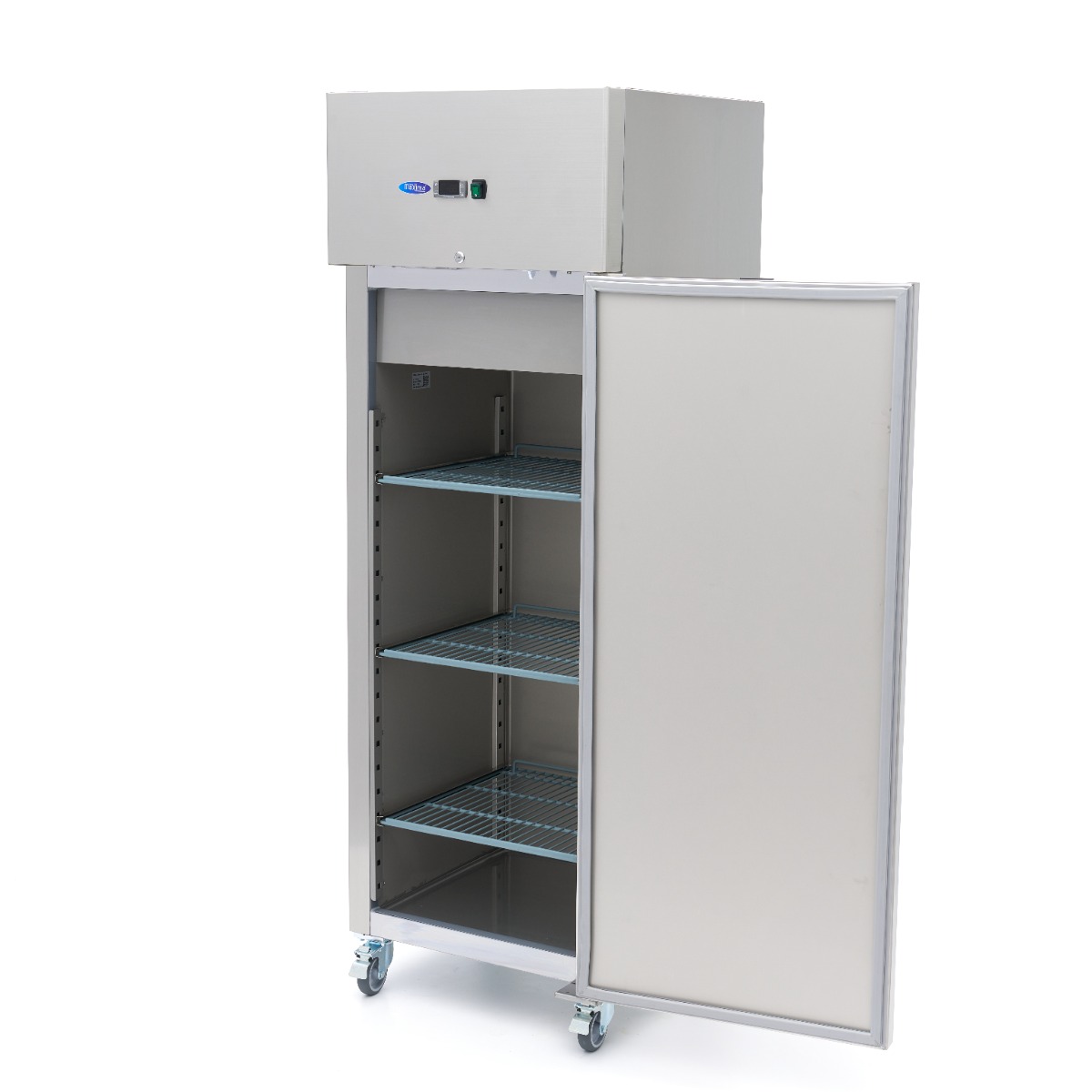 Chladnička 400 l - 3 nastaviteľných políc - nerezová oceľ - na kolieskach – Obrázok 13