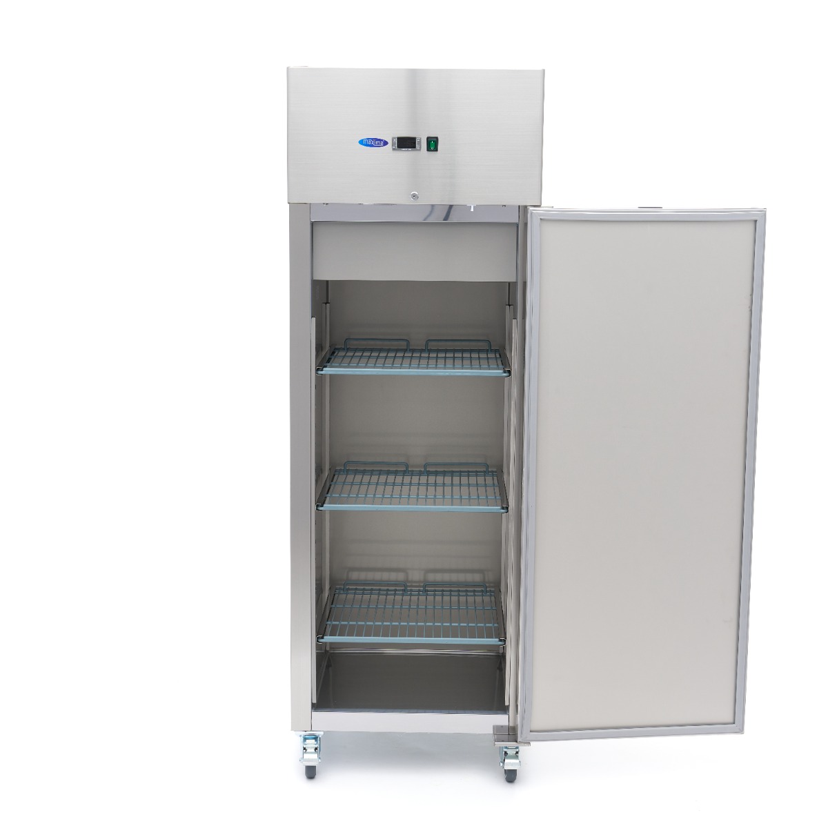 Chladnička 400 l - 3 nastaviteľných políc - nerezová oceľ - na kolieskach – Obrázok 15