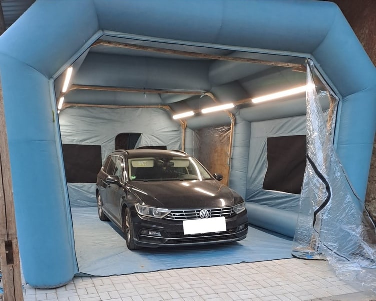 Nafukovacia mobilná lakovňa, striekací stan 6 x 3 x 2.5m – Obrázok 20