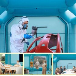 Nafukovací mobilní lakovna , stříkací stan 6 x 3 x 2.5m