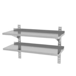 Police závěsná výškově nastavitelná, dvoupatrová, 2-konzole, HENDI