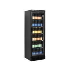 Chladicí skříň prosklené dveře TEFCOLD CEV 425 BLACK