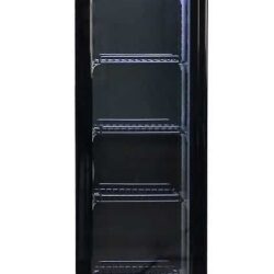 Chladnička CS 7455A 1385 úzká černá prosklená