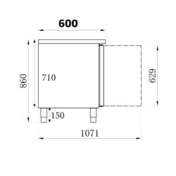 Chladící stůl CS600 2,23m