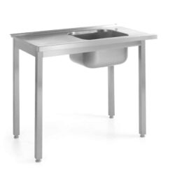 Vstupní stůl k myčce se dřezem, HENDI, 100x60x85cm