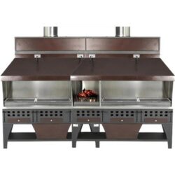 Kombinovaný gril na dřevěné uhlí PEVA Combi BG 300