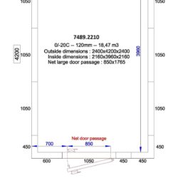 Mrazící box CS 2,4 x4,2m 18,4m3 PRO LINE