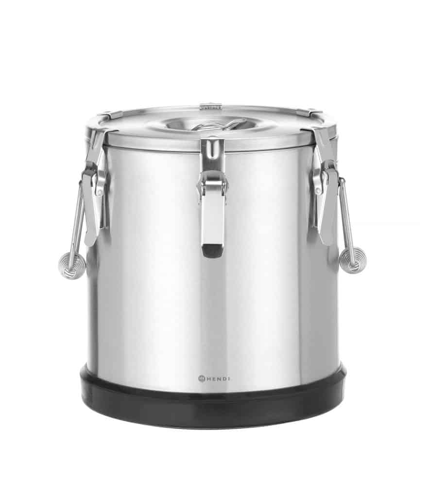 Nerezová termoska Kitchen Line na prepravu potravín, HENDI, Kitchen Line, 15L, Strieborná, ø300x(H)330mm – Obrázok 2